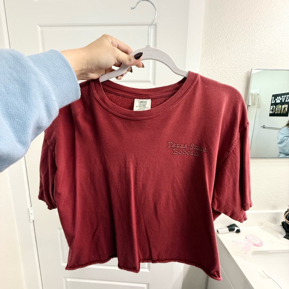 Texas State University Maroon Crop Top